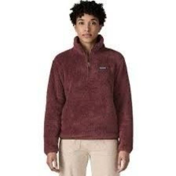 Patagonia Los Gatos Fleece 1/4 Zip Pullover Sz L Dark Ruby Hiking - Picture 1 of 8